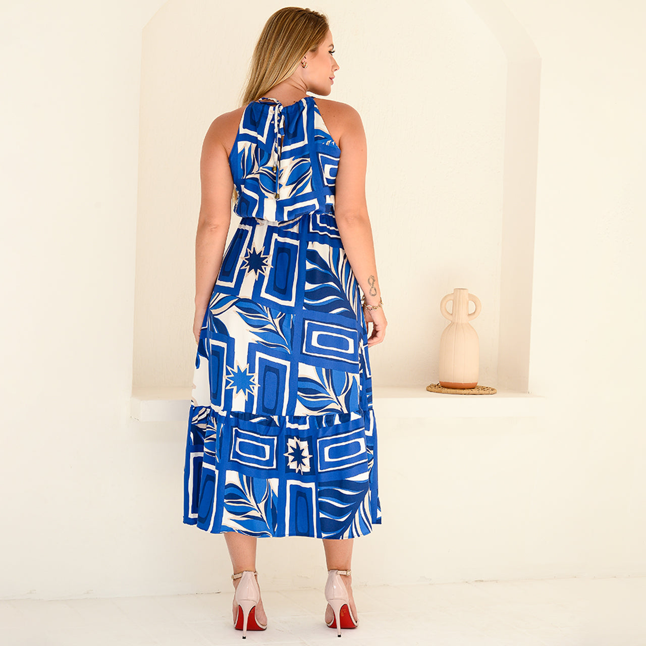 Vestido Midi Cava Americana BBonnie Anahi Estampados