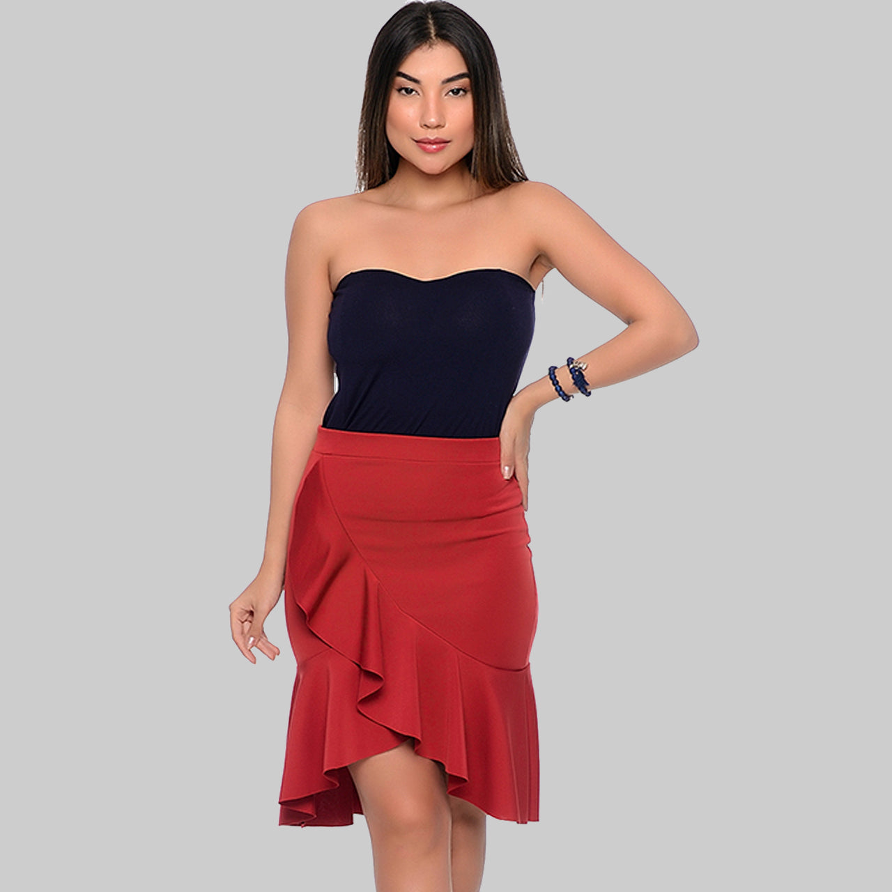 Saia Curta de Babado BBonnie Leonora