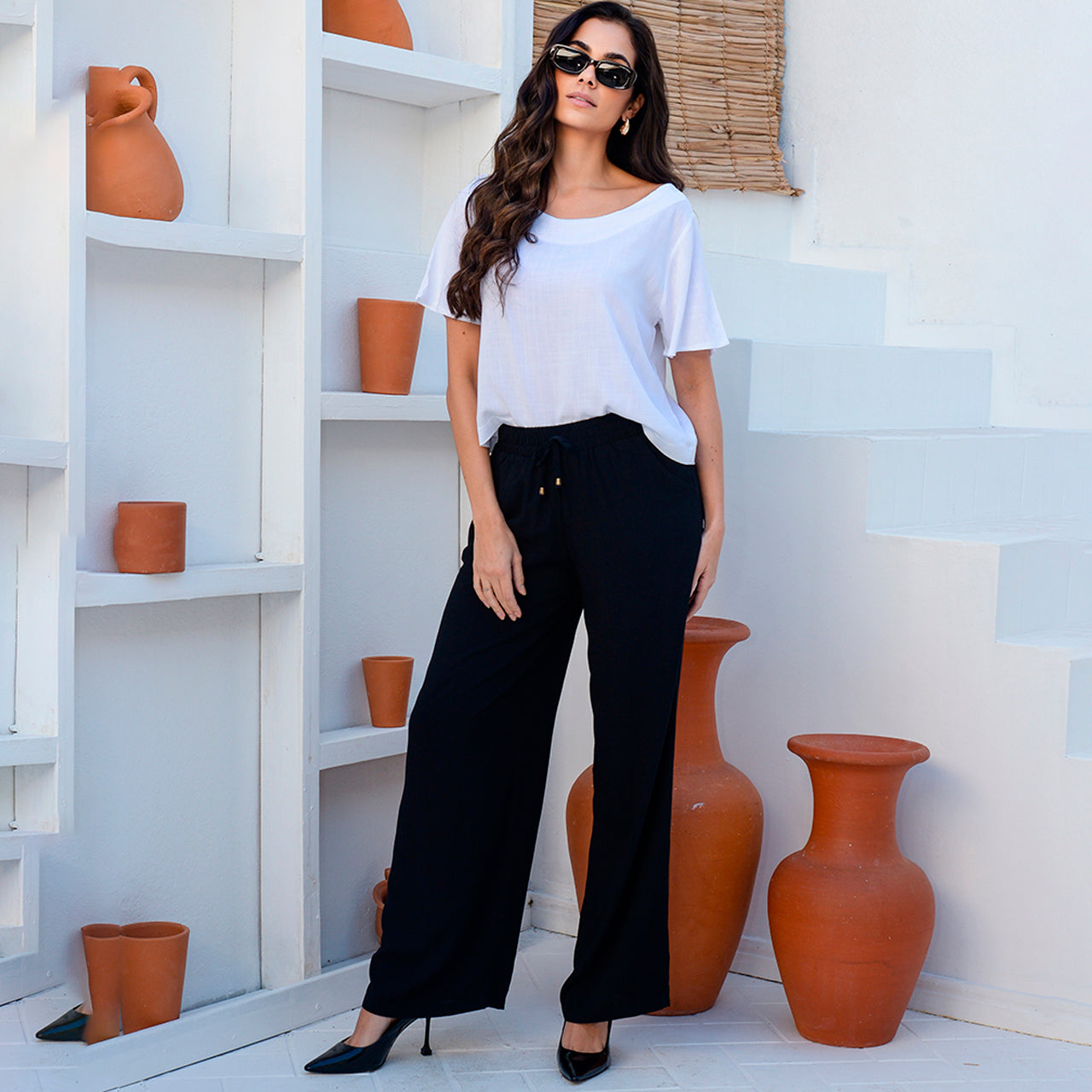 Blusa Viscose M/C BBonnie Leona Branca