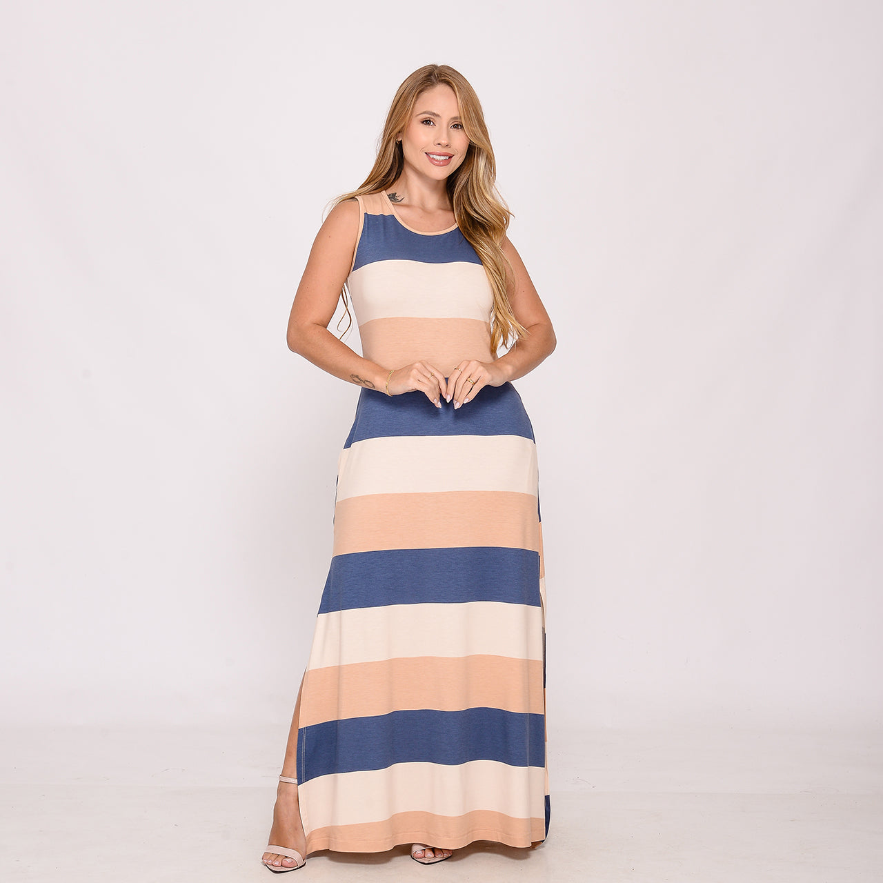 Vestido com Fendas Laterais BBonnie Catarina Estampados