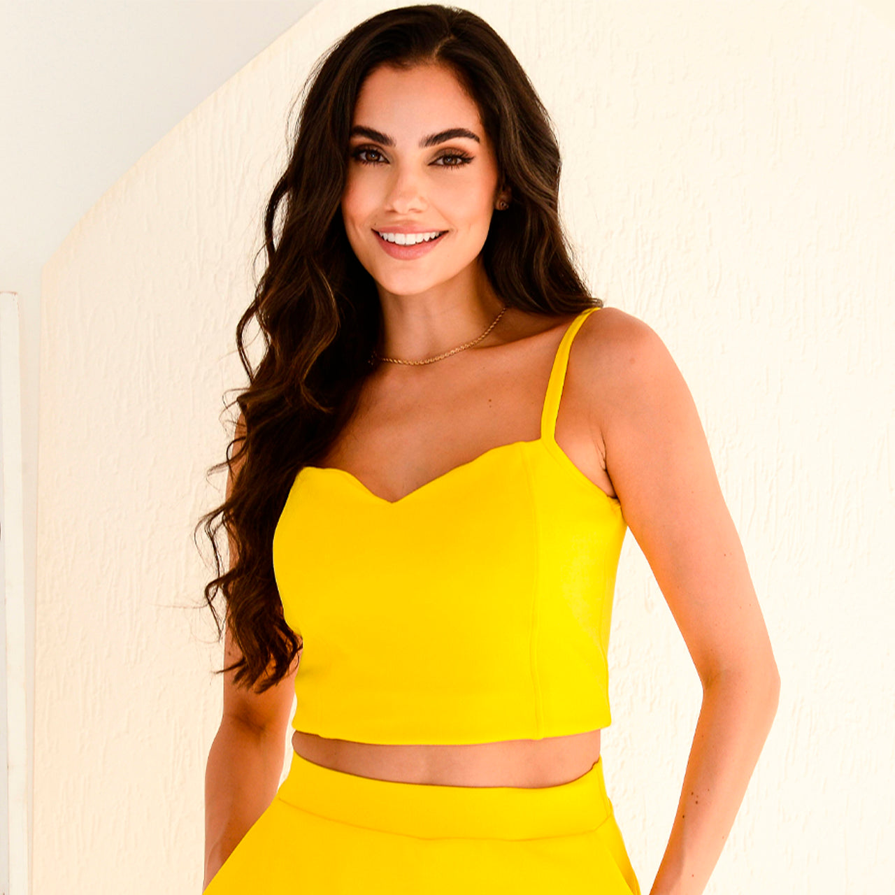 Cropped de Alça Fina Cós BBonnie Kiara Off White