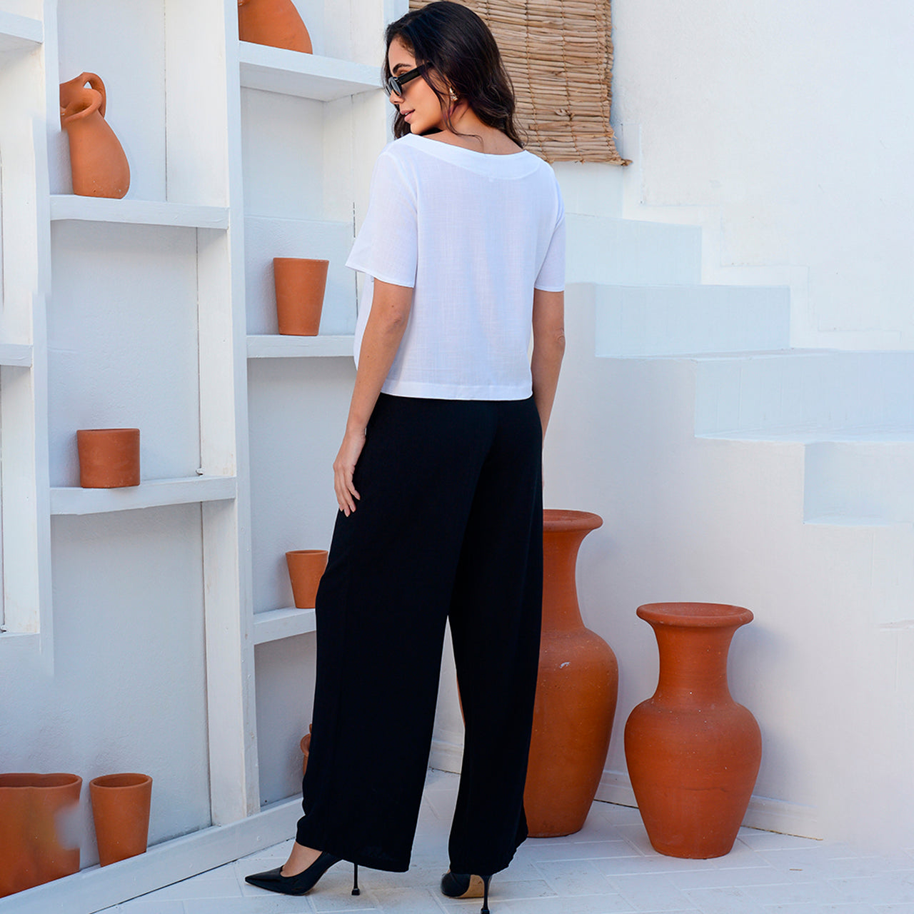 Blusa Viscose M/C BBonnie Leona Branca