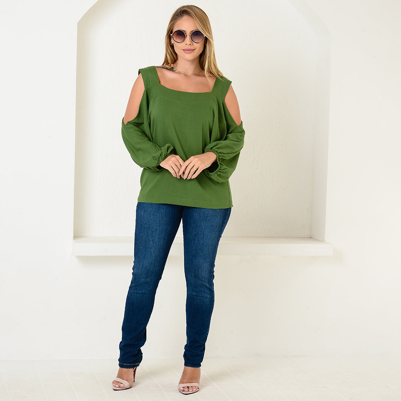 Blusa Ombro Vazado BBonnie Serena Verde