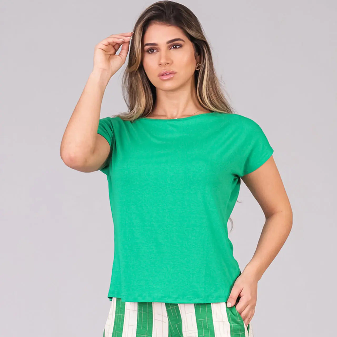 Blusa Feminina Manga Curta Decote Redondo Arielle | BBonnie B'Bonnie