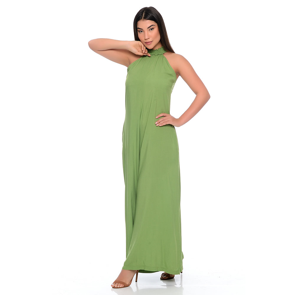 Macacão Pantalona Gola Alta Sem Mangas BBonnie Louise