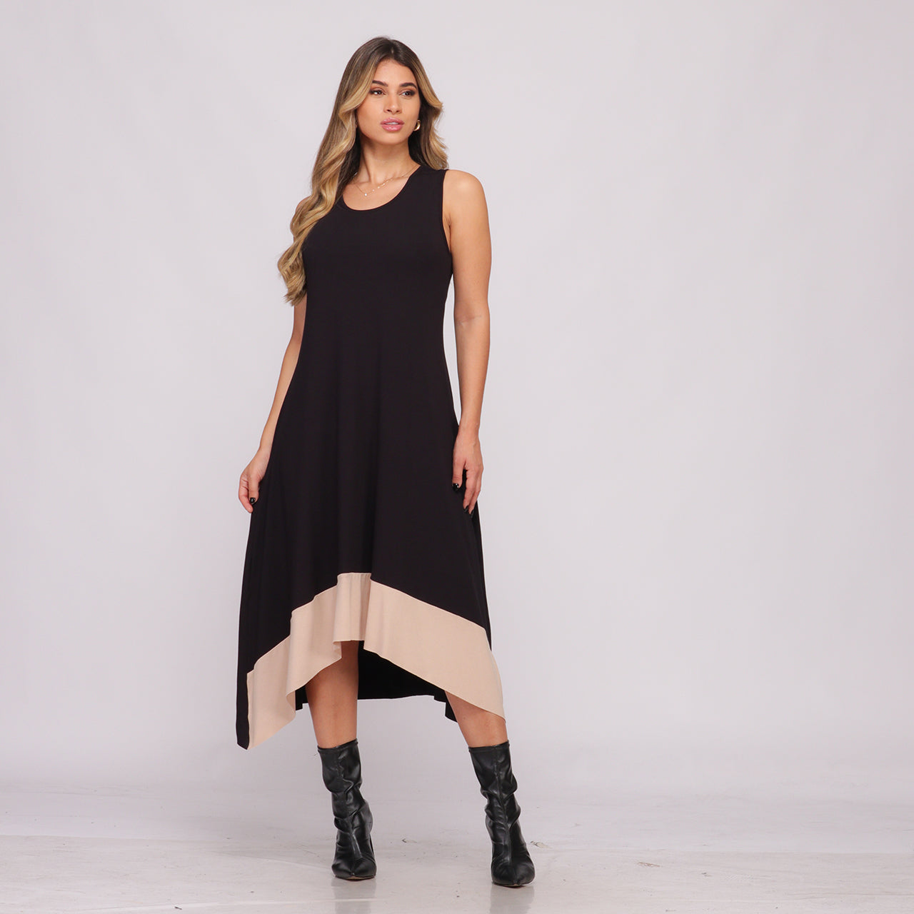 Vestido Midi Assimétrico com Pontas BBonnie Nani