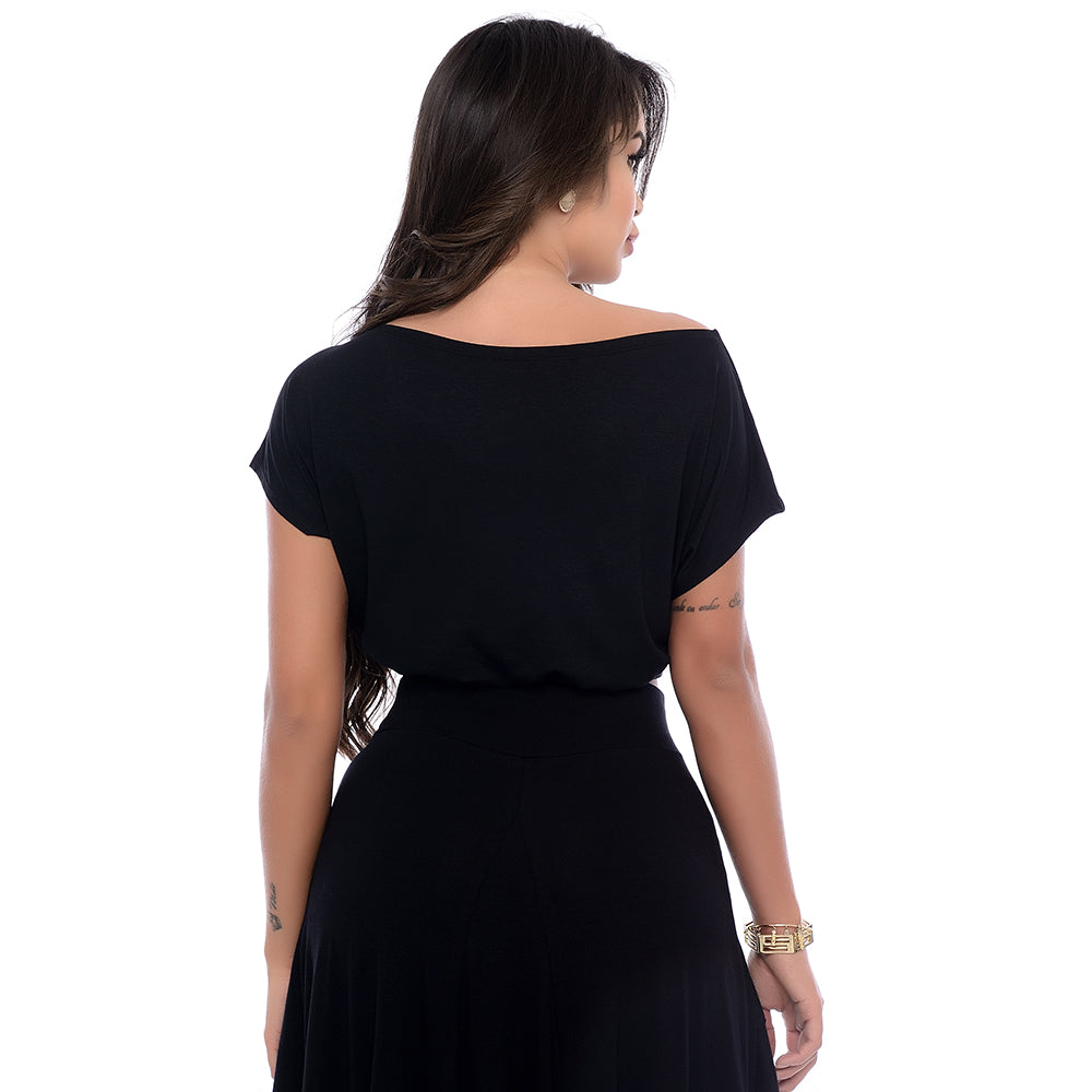Blusa Cropped BBonnie Sarita Preto