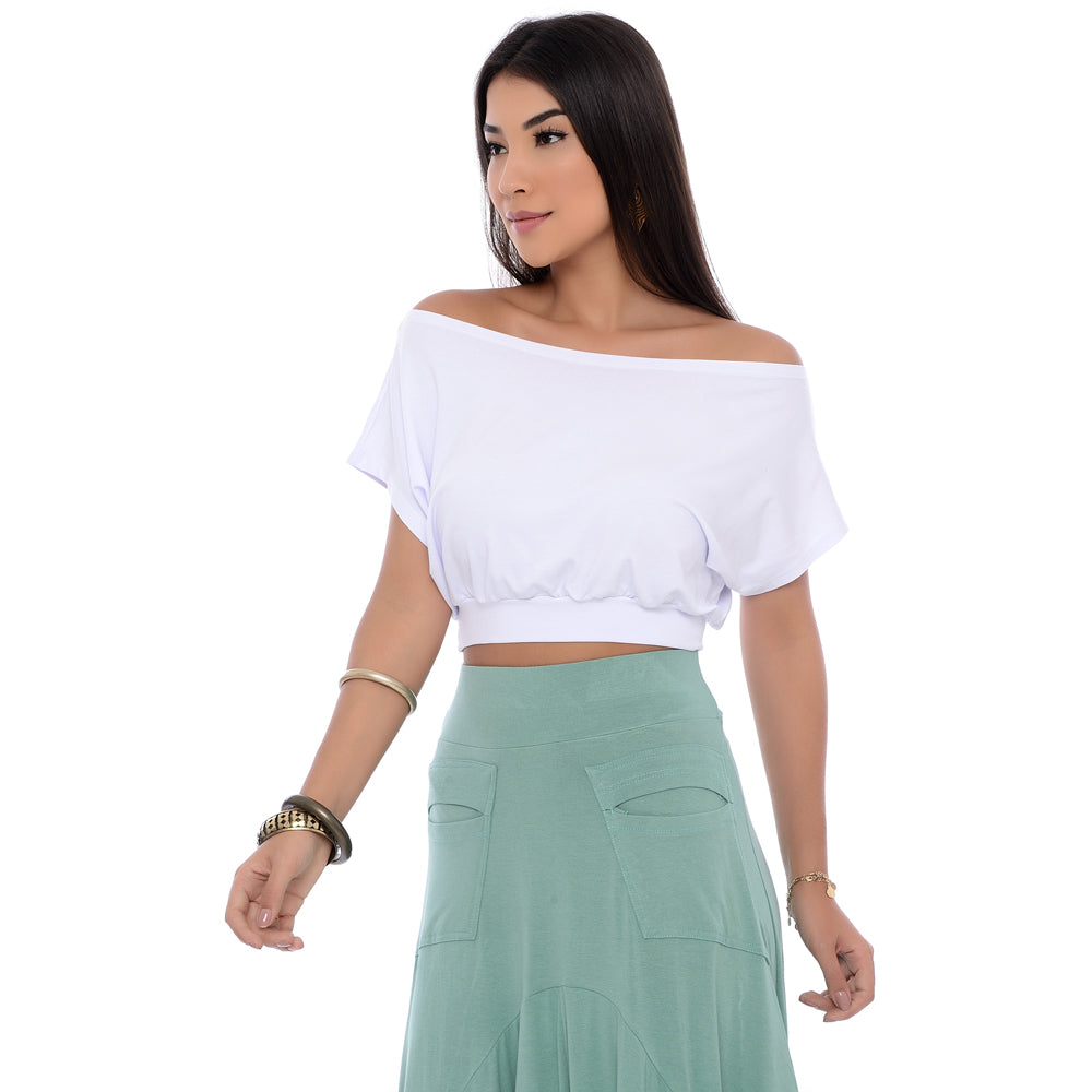 Blusa Cropped BBonnie Sarita Branca