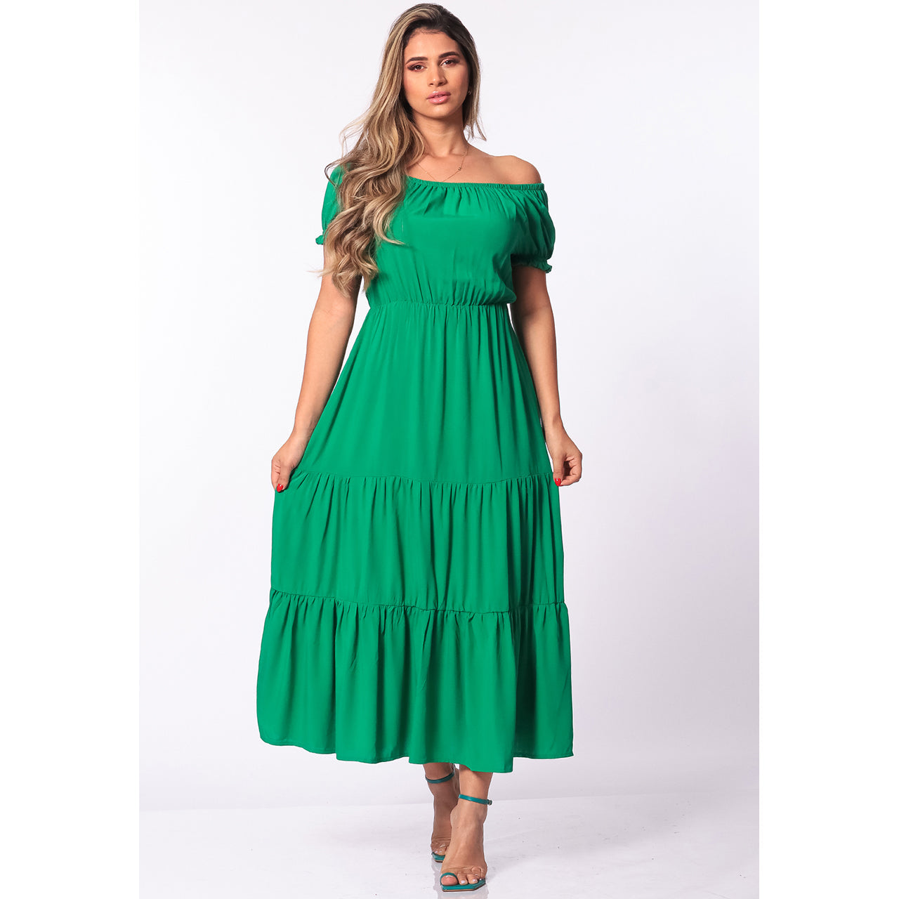 Vestido M/C Midi Ciganinha BBonnie Marisa B'Bonnie
