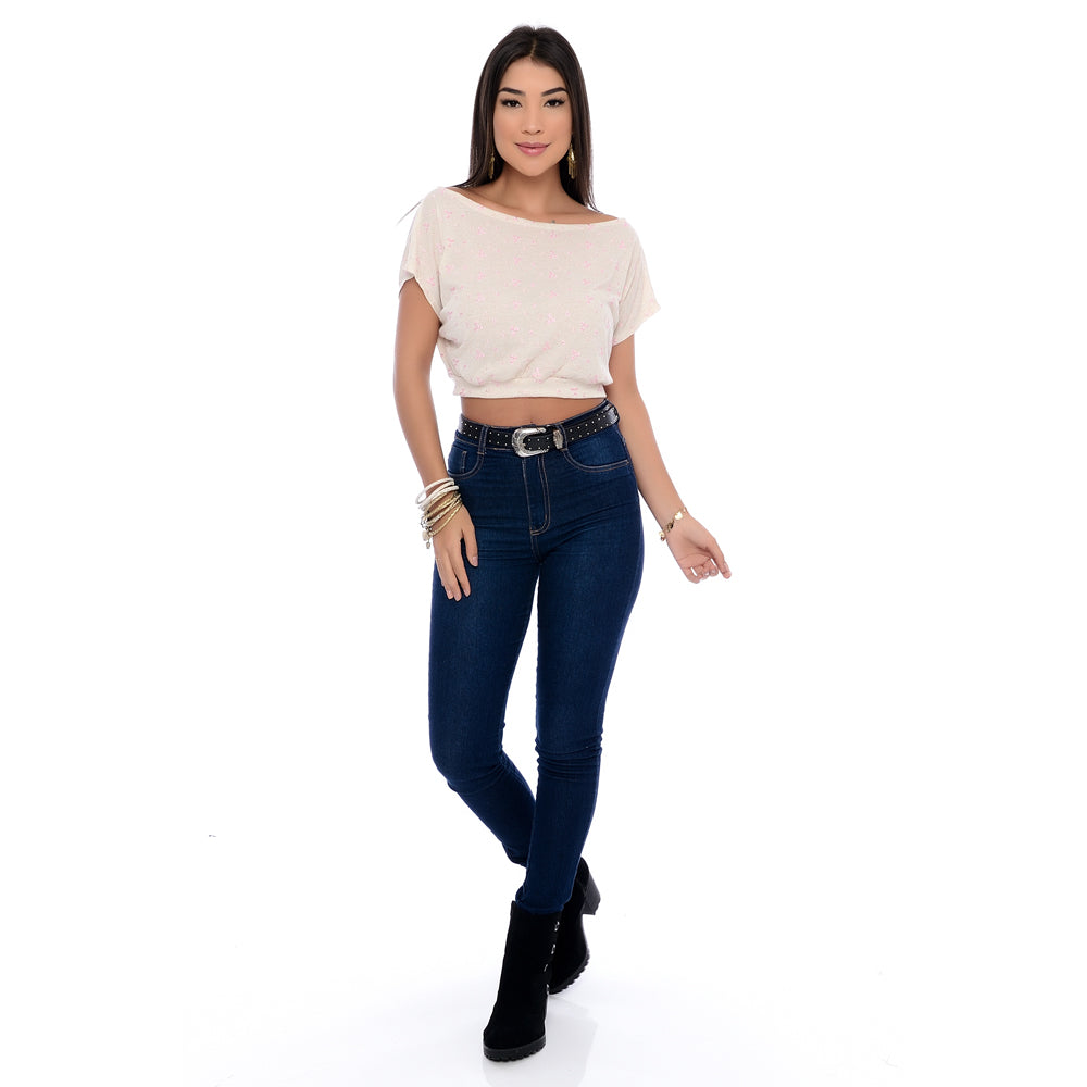 Blusa Cropped BBonnie Sarita Off Flor
