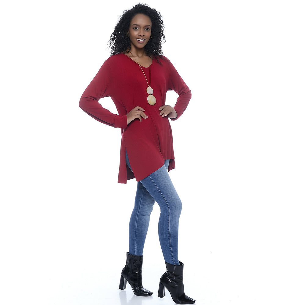 Blusa M/L Assimétrica BBonnie Ludy Vermelho