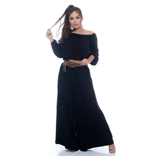 Calça Pantalona em Viscose BBonnie Cleo