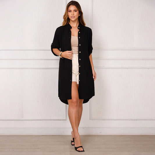 Vestido Chemise Botões M/C BBonnie Vitória B'Bonnie