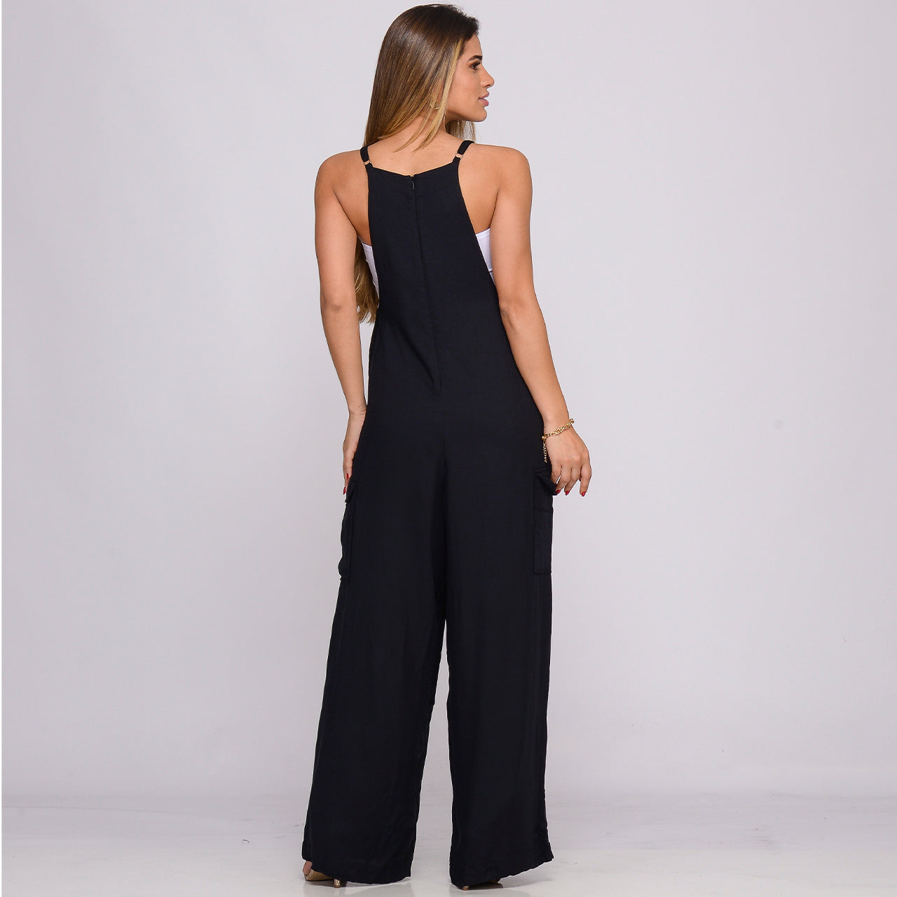 Jardineira de Viscose com Bolsos BBonnie Liz