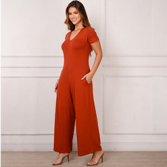 Macacão Pantalona M/C Bolsos BBonnie Esther