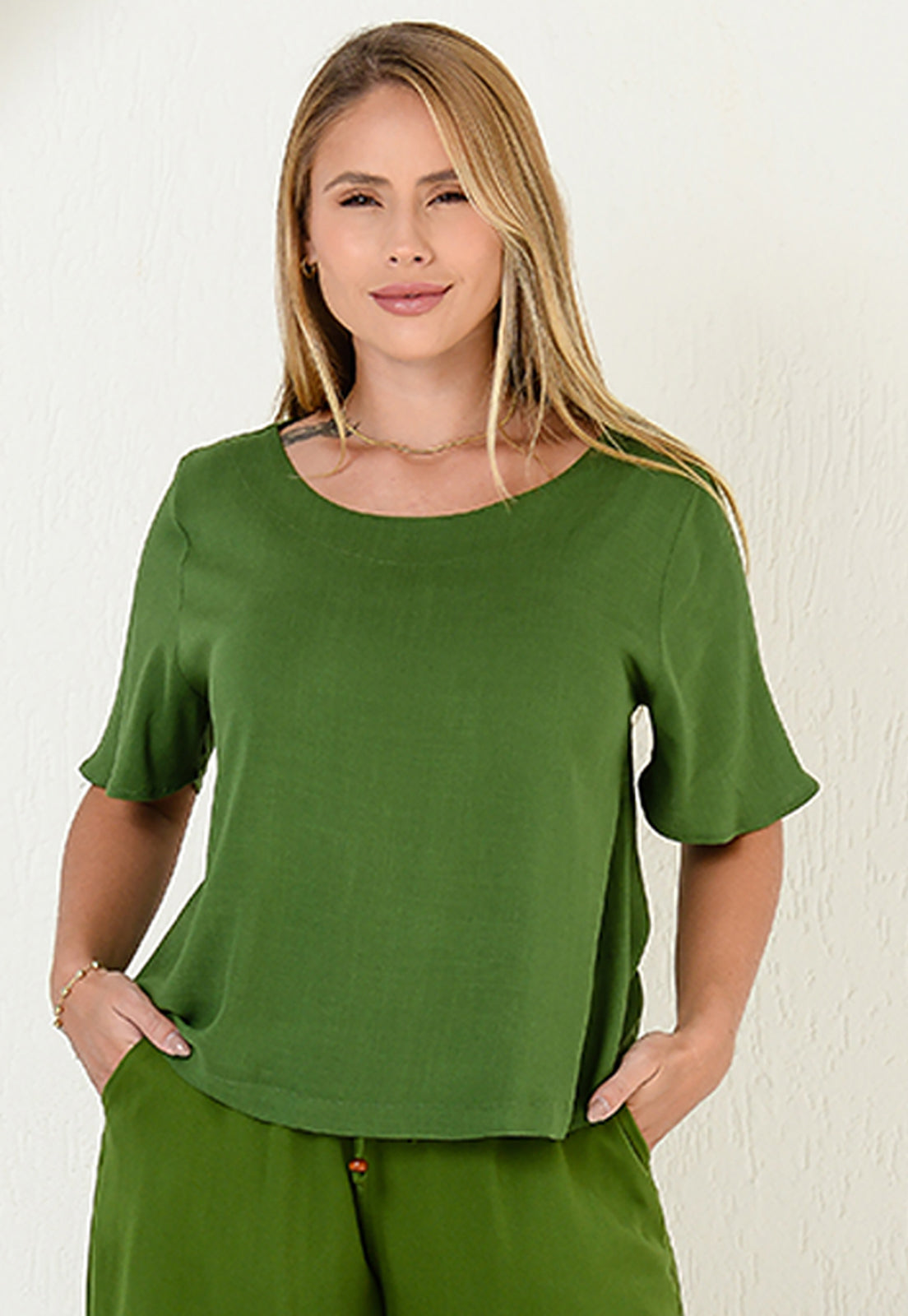 Blusa Viscose M/C BBonnie Leona