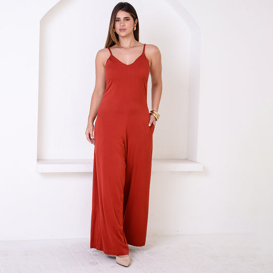 Macacão Longo Alças Finas BBonnie Marina