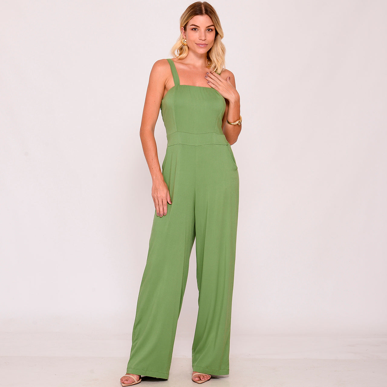 Macacão Pantalona com Alças Médias BBonnie Rafaela