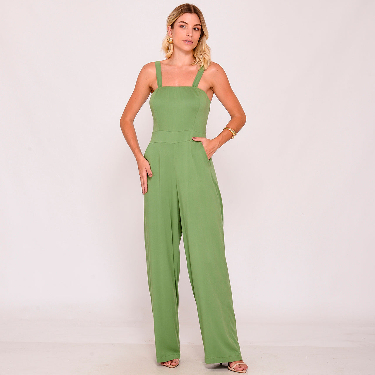 Macacão Pantalona com Alças Médias BBonnie Rafaela