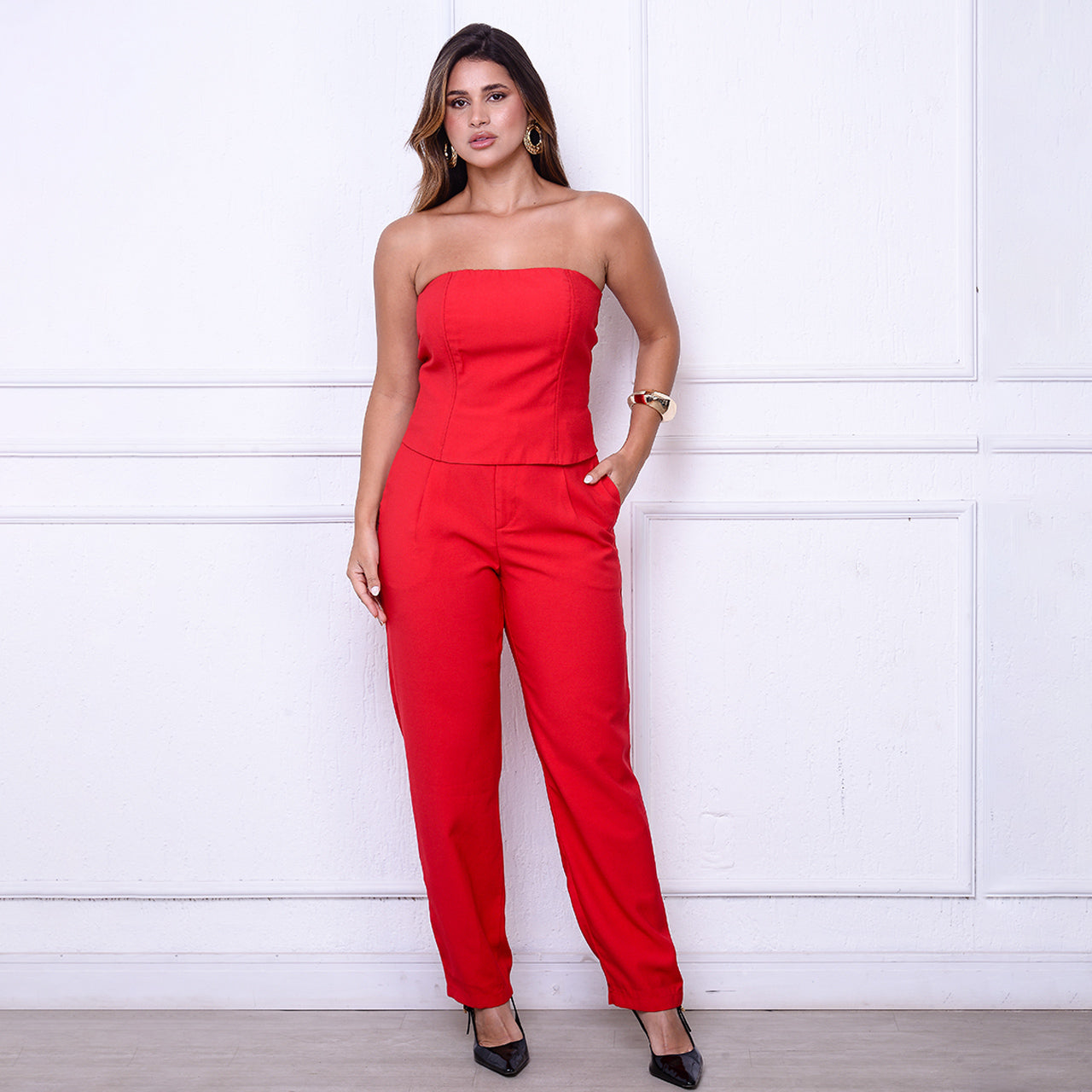 Calça Mirela BBonnie – Alfaiataria Sensorial com Cinto B'Bonnie