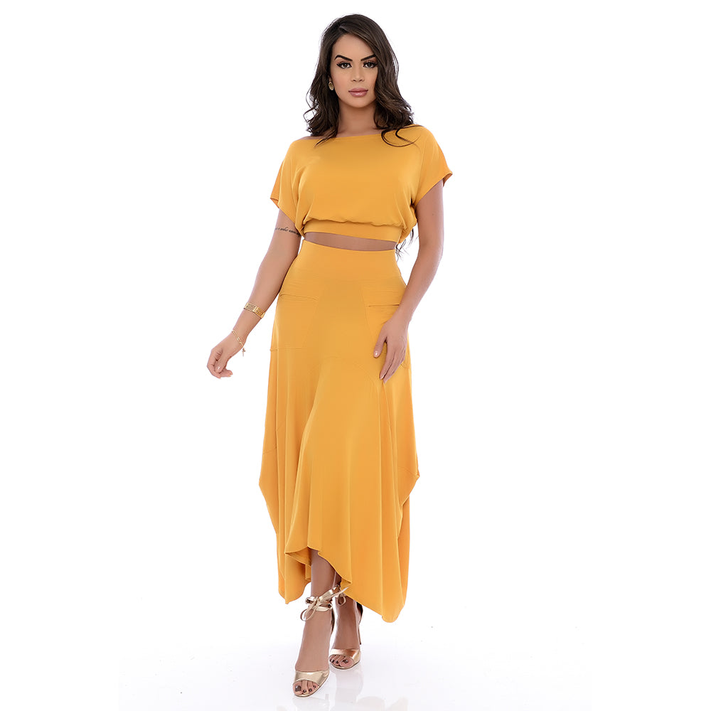 Blusa Cropped BBonnie Sarita Mostarda