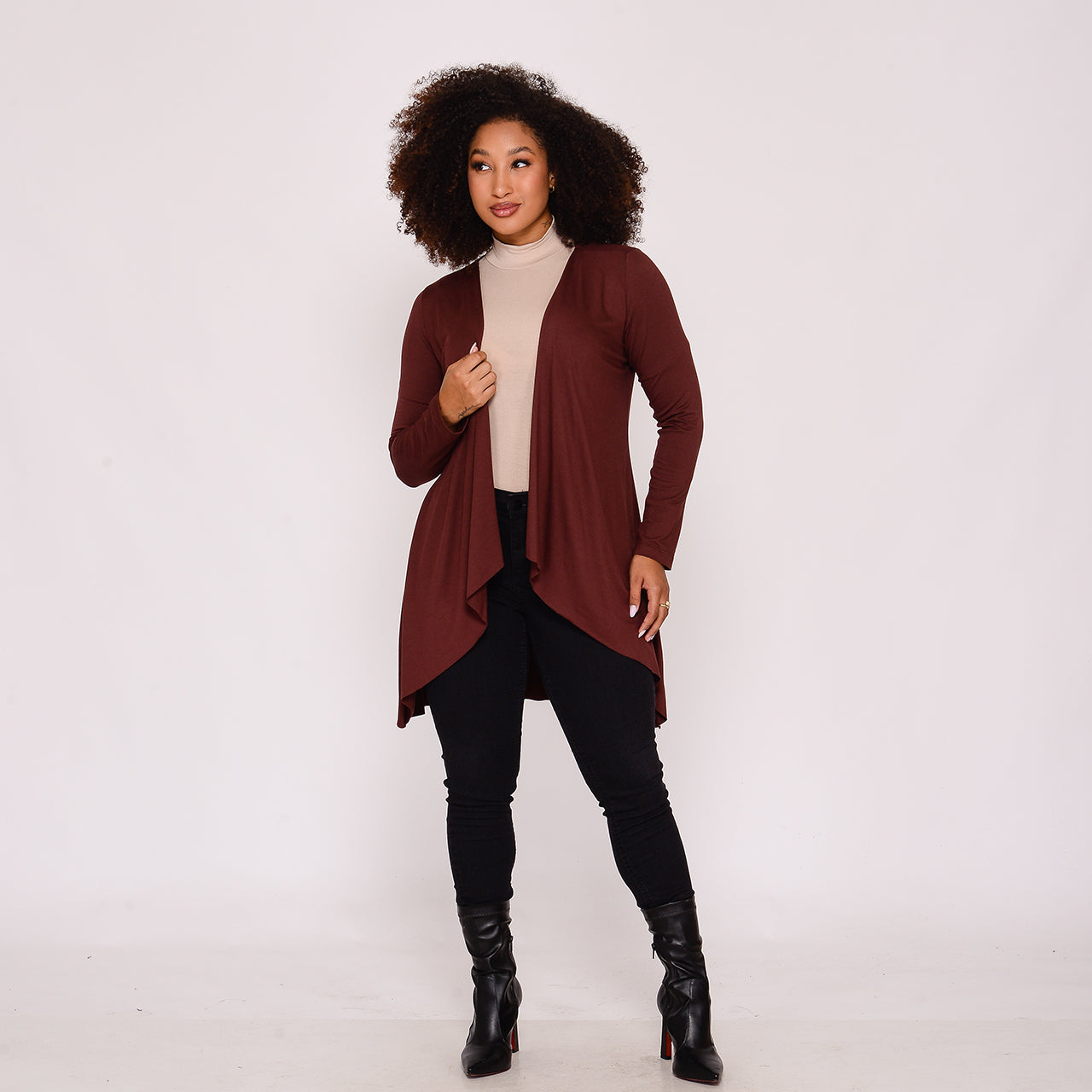 Cardigan Manga Longa BBonnie Isadora Marrom