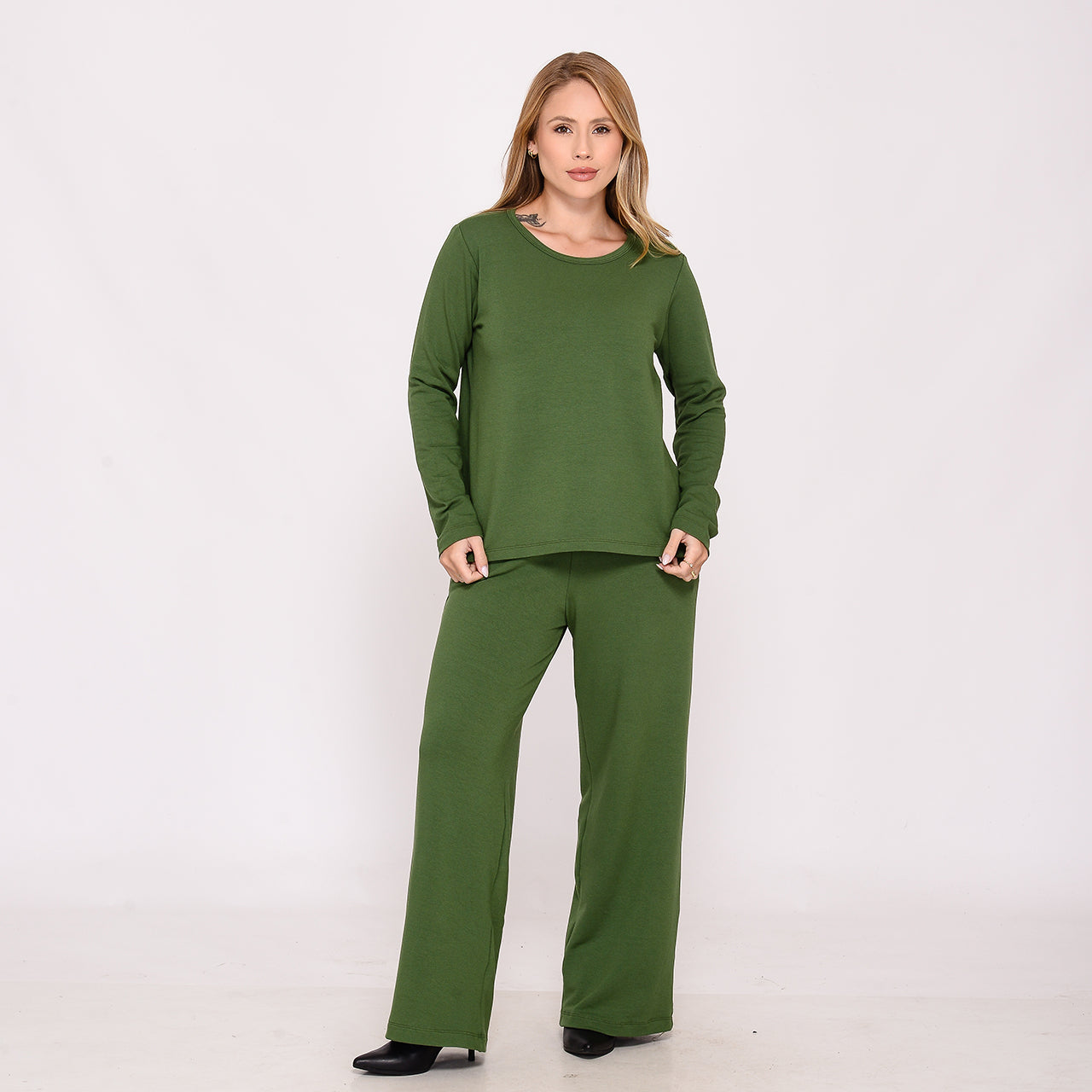 Conjunto Calça e Blusa de Moletinho BBonnie Milena Verde