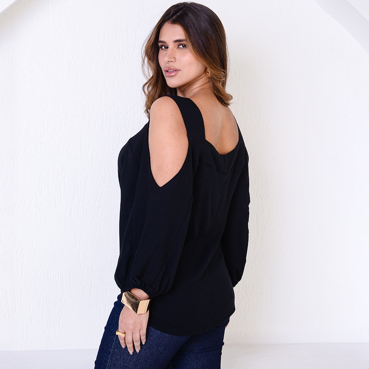 Blusa Ombro Vazado BBonnie Serena Preta