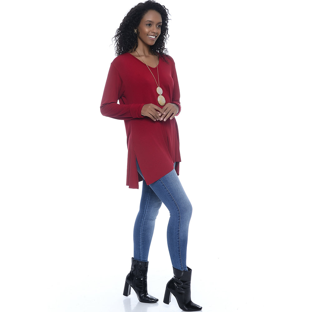 Blusa M/L Assimétrica BBonnie Ludy Vermelho