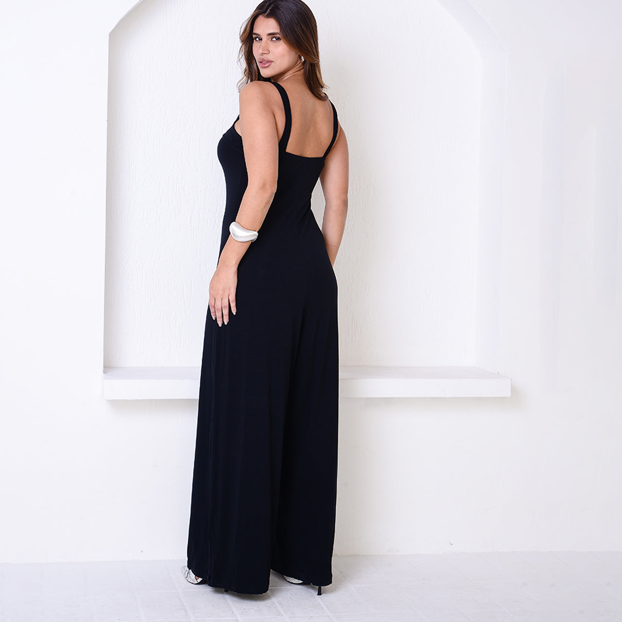 Macacão Pantalona Alça Fina BBonnie Noa Preto