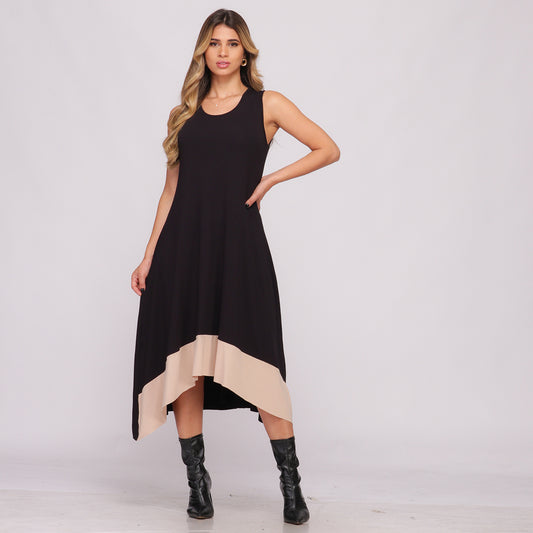 Vestido Midi Assimétrico com Pontas BBonnie Nani