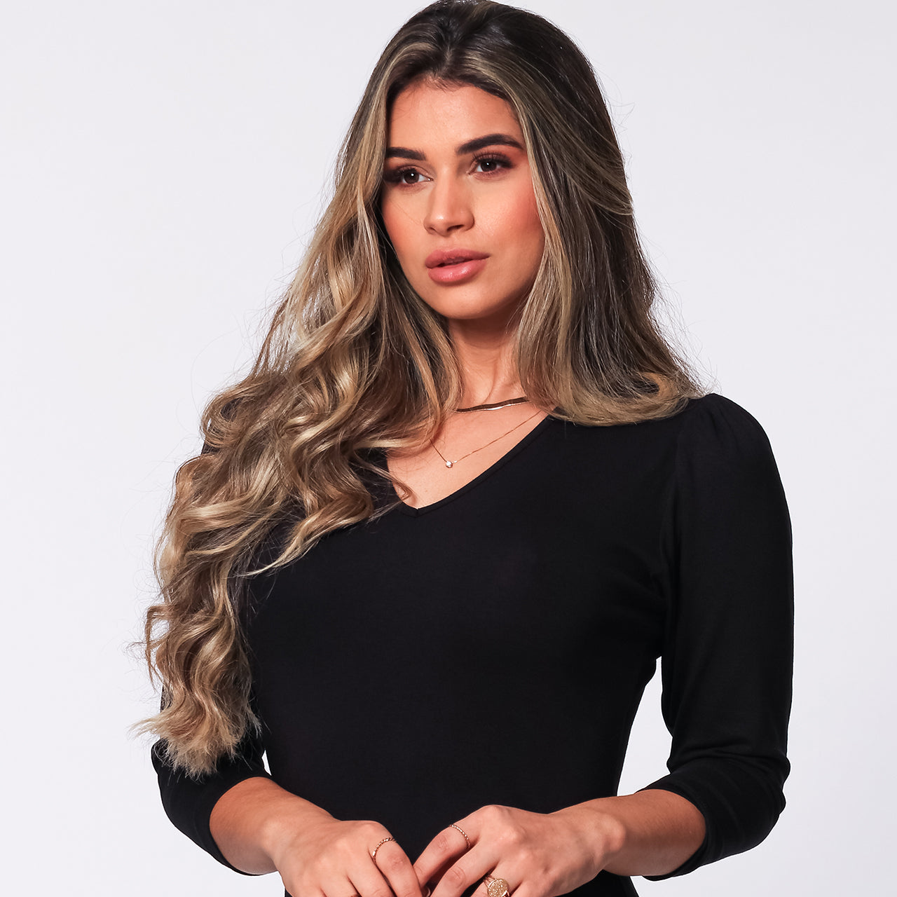 Vestido Longo Fenda Lateral BBonnie Tiana Preto
