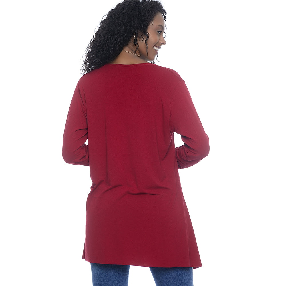 Blusa M/L Assimétrica BBonnie Ludy Vermelho