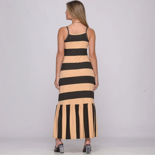 Vestido Longo de Alças Finas e Barra Rodada BBonnie Muriel B'Bonnie