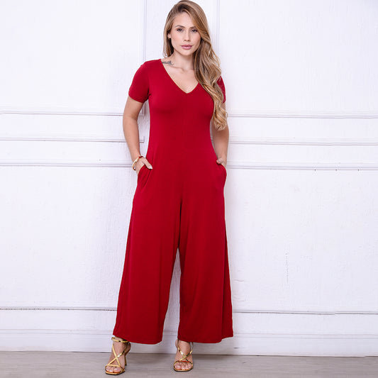 Macacão Pantalona M/C Bolsos BBonnie Esther