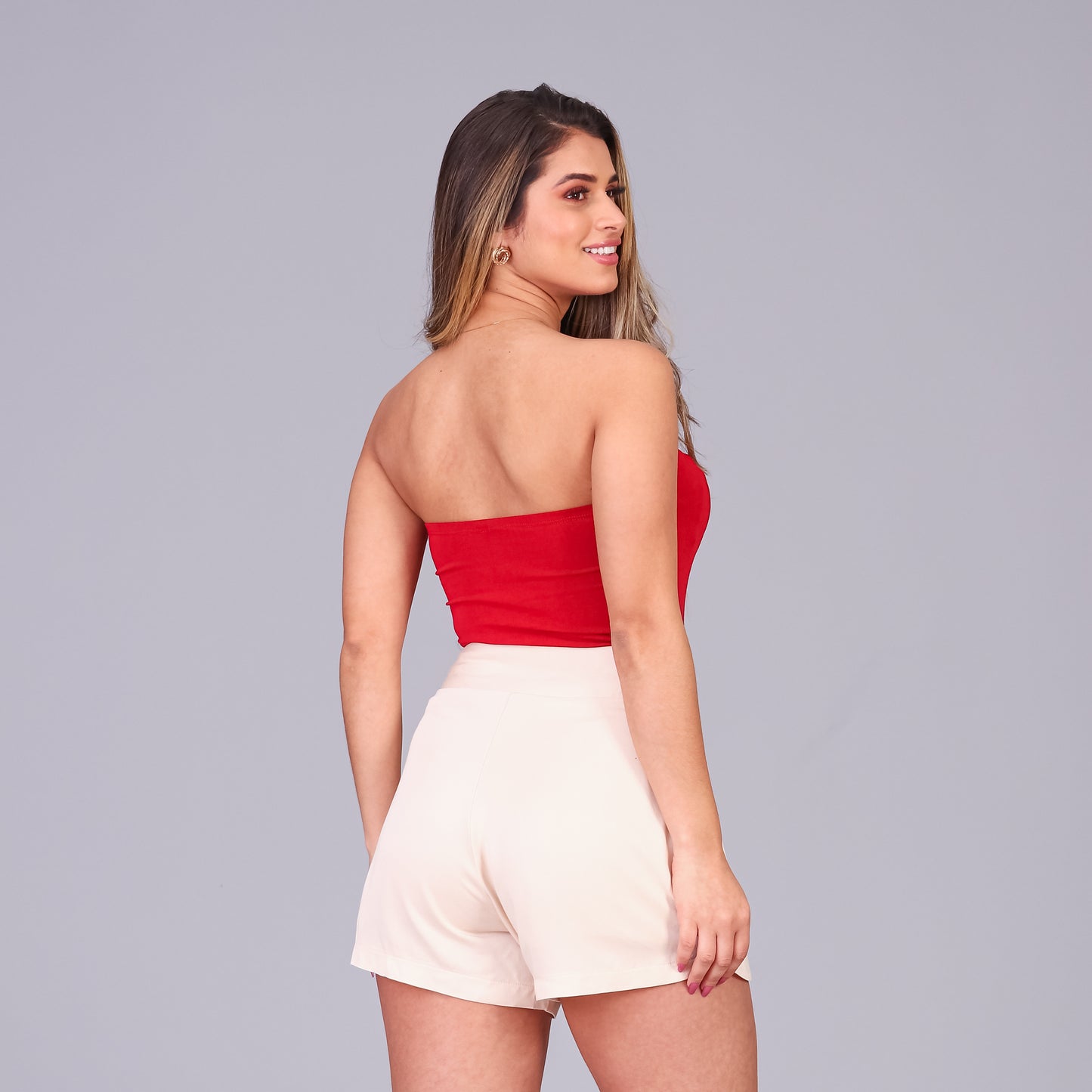 Blusa Tomara que Caia com Bojo BBonnie Cristal Vermelho