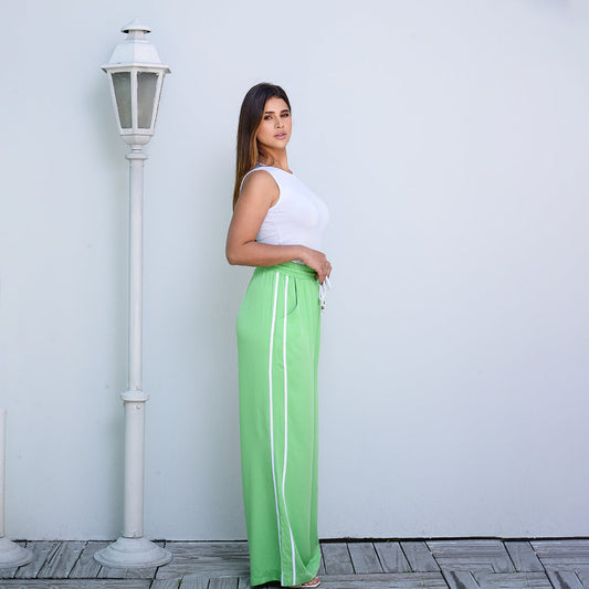 Calça Pantalona Listra Lateral BBonnie Manuela B'Bonnie
