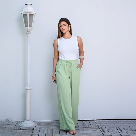 Calça Pantalona em Viscose BBonnie Manu