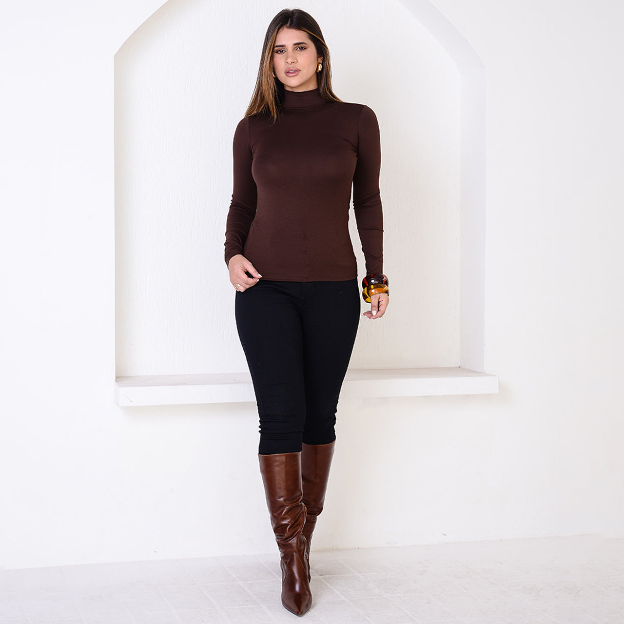 Blusa Cacharrel M/L BBonnie Marrom