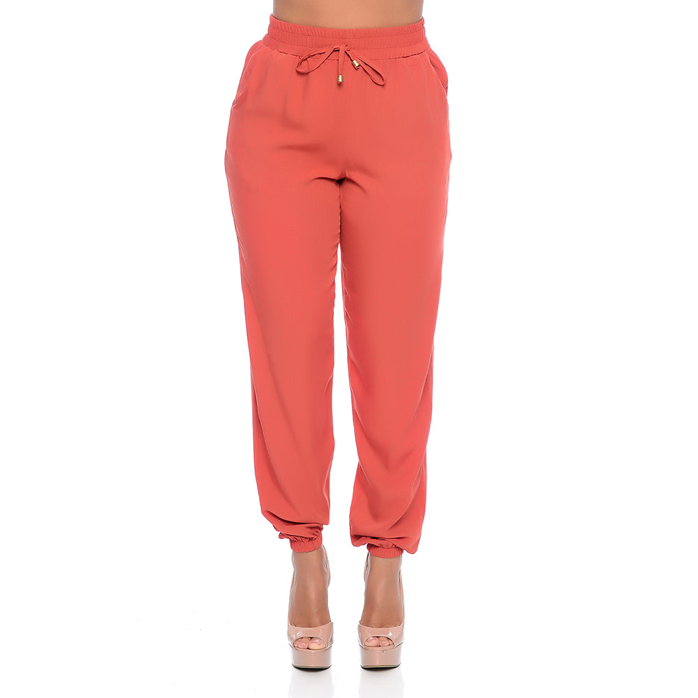 Calça Jogger com Elástico na Barra e Bolsos BBonnie Meg