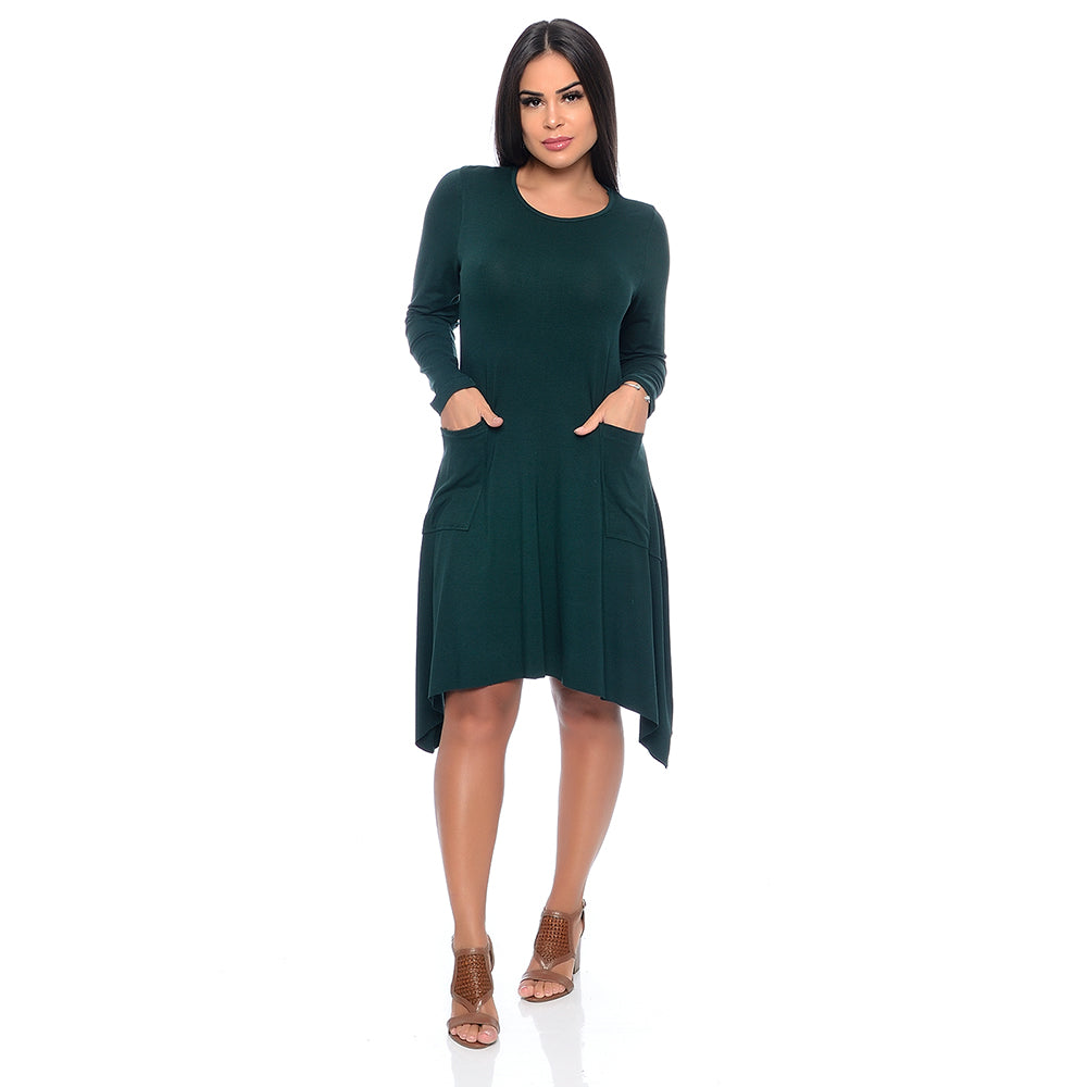 Vestido Midi Assimétrico M/L BBonnie Adelle Verde Musgo