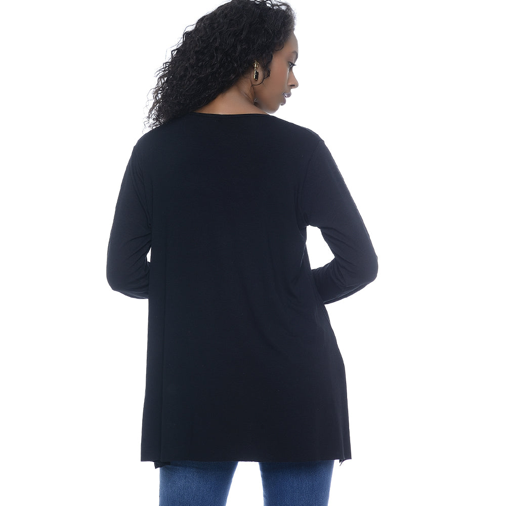 Blusa M/L Assimétrica BBonnie Ludy Preto