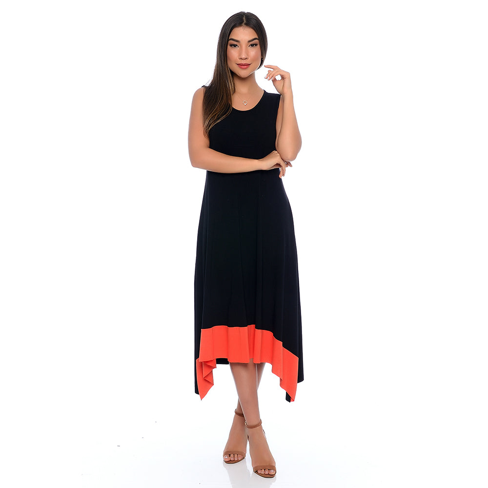 Vestido Midi Assimétrico com Pontas BBonnie Nani