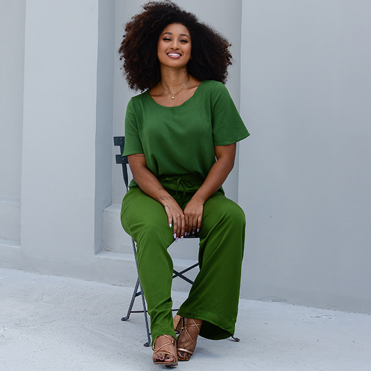 Conjunto BBonnie Leona Verde Militar