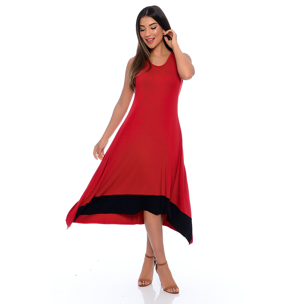 Vestido Midi Assimétrico com Pontas BBonnie Nani