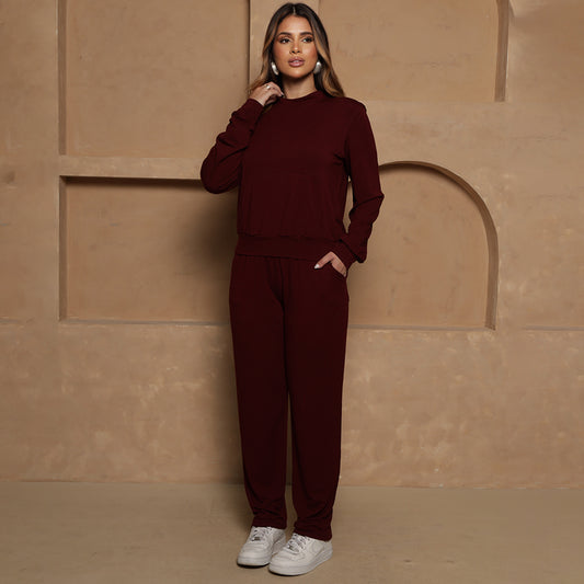 Conjunto Eliza BBonnie – Moletinho Vinho B'Bonnie
