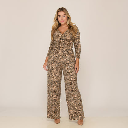 Macacão Pantalona Decote Transpassado BBonnie Florence Estampados