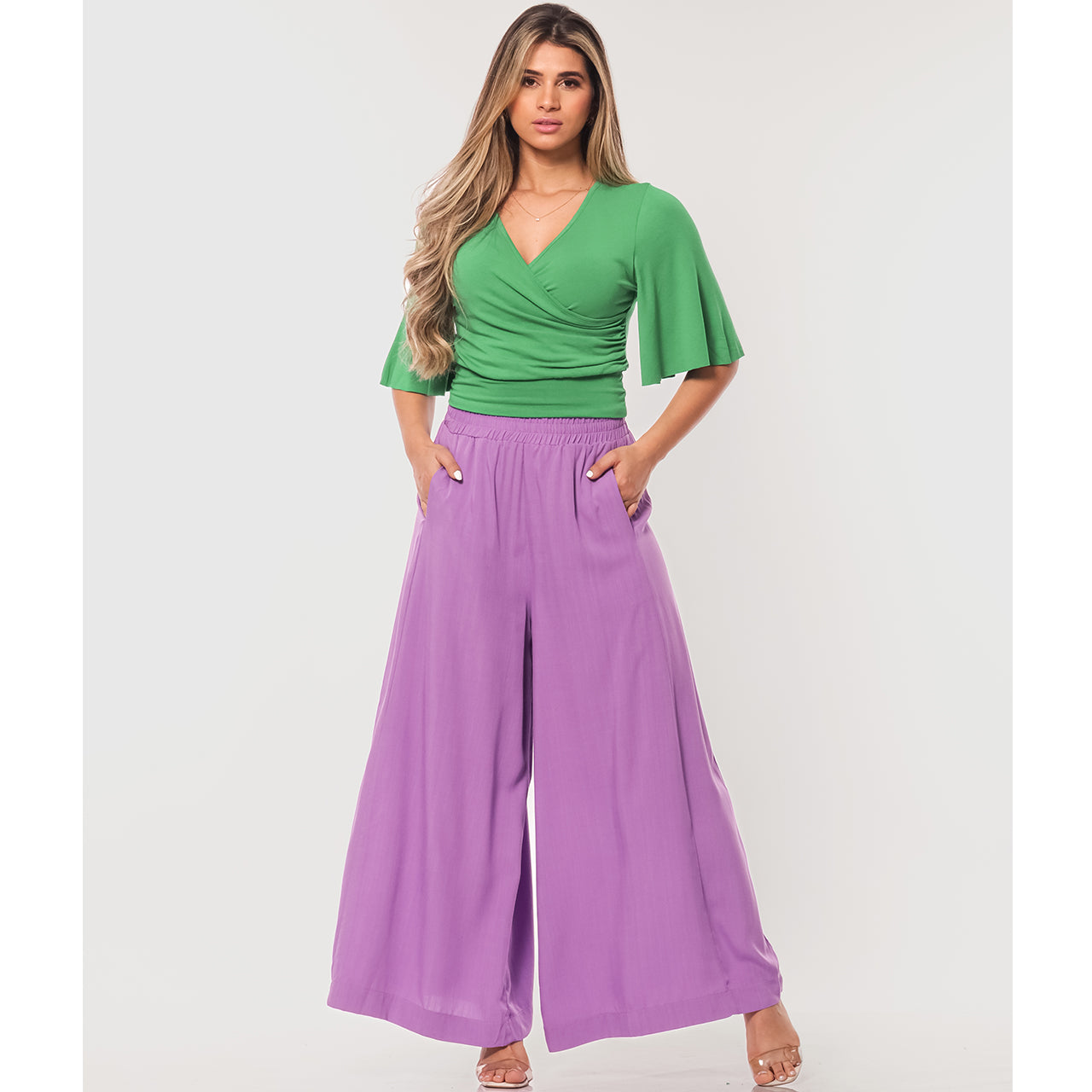 Calça Pantalona em Viscose BBonnie Cleo