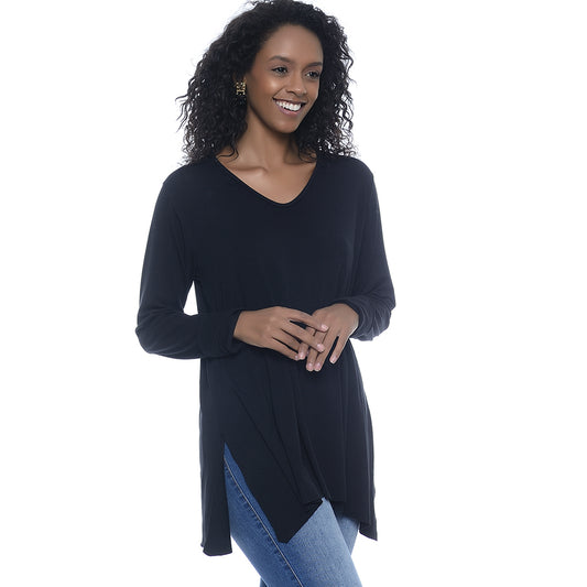 Blusa M/L Assimétrica BBonnie Ludy Preto