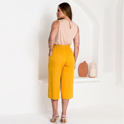 Calça Pantacourt Viscose Cós de Elástico BBonnie Cora